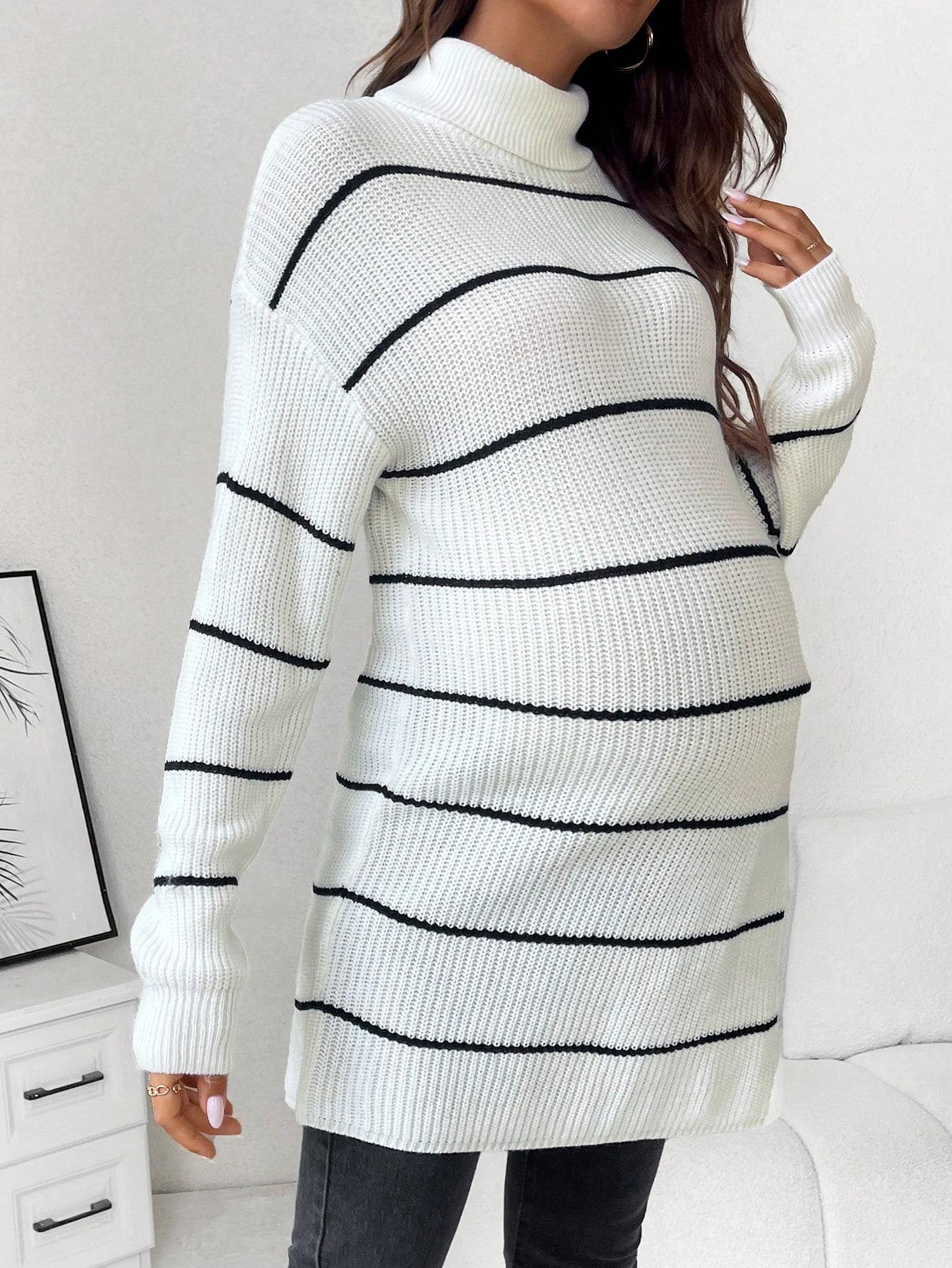 SWETER CIĄŻOWY W PASKI