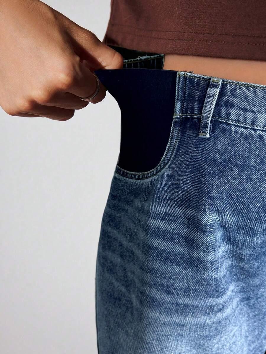 niebieskie ciążowe spodnie jeans