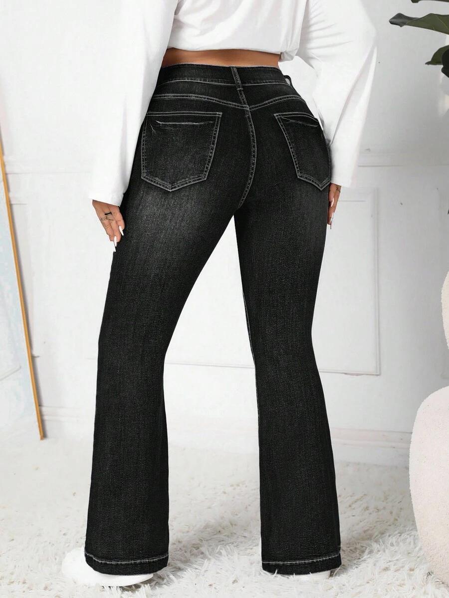 CZARNE SPODNIE JEANS 