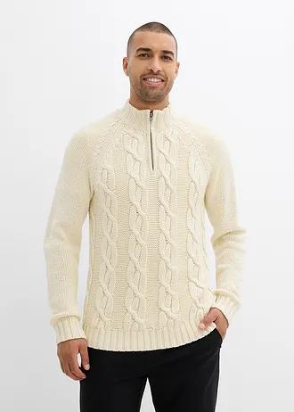 GRUBY SWETER z warkoczami