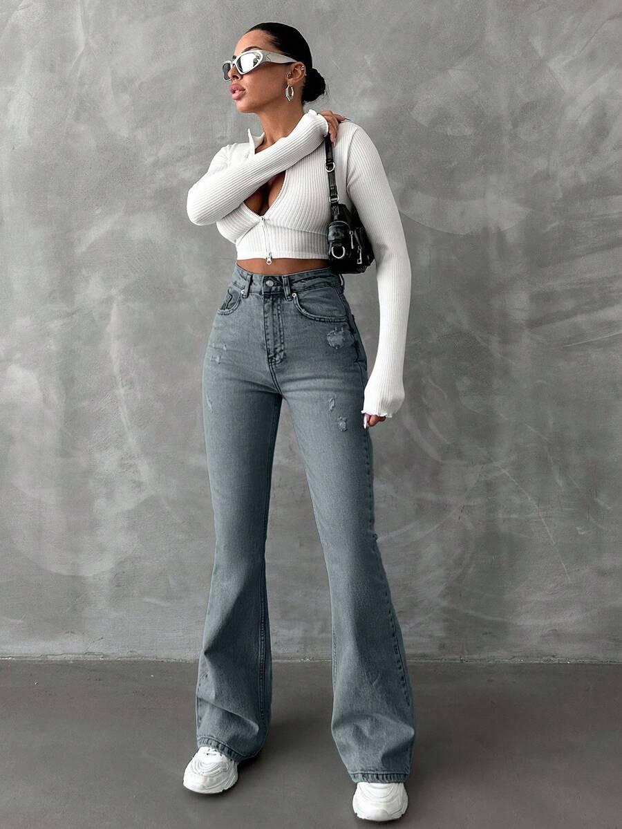 NIEBIESKIE SPODNIE JEANS