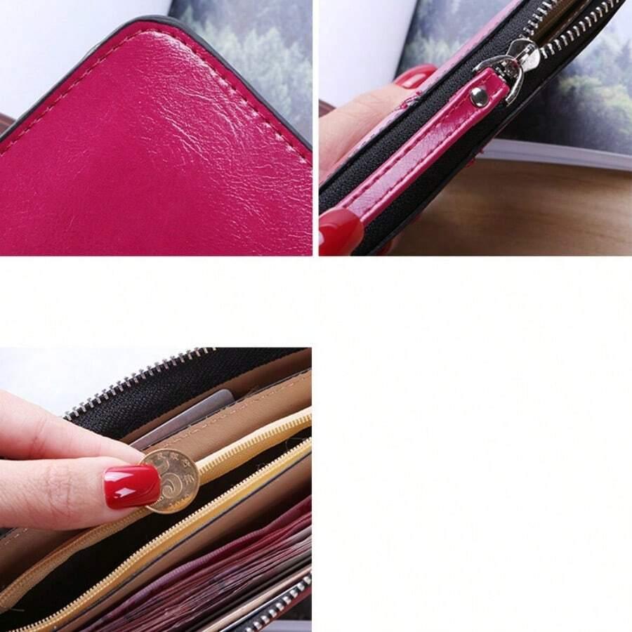 czarny portfel imitacja skóry