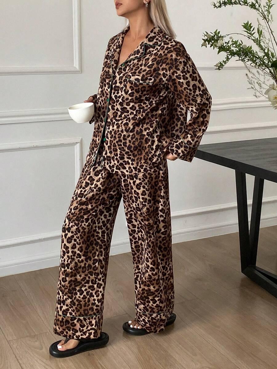 PIŻAMA BLUZKA SPODNIE ANIMAL PRINT