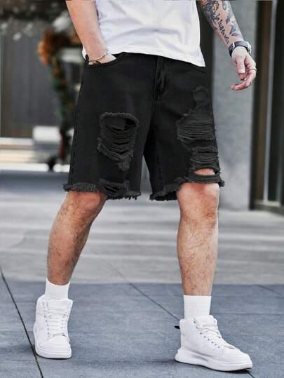 czarne spodenki jeans