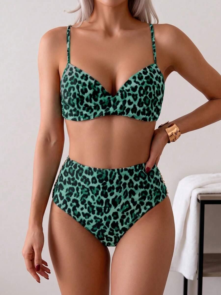 STRÓJ KĄPIELOWY DWUCZĘŚCIOWY animal print