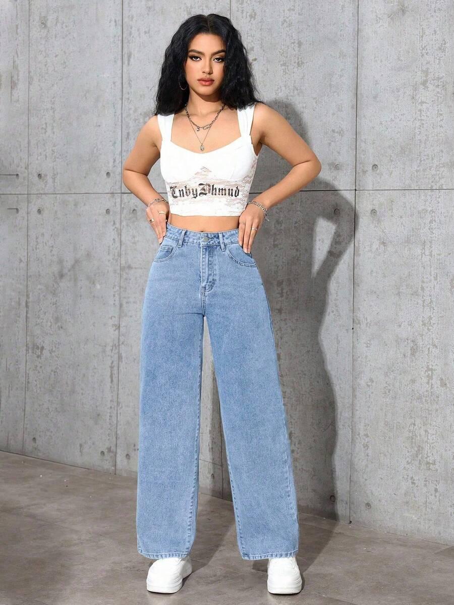 NIEBIESKIE SPODNIE JEANS