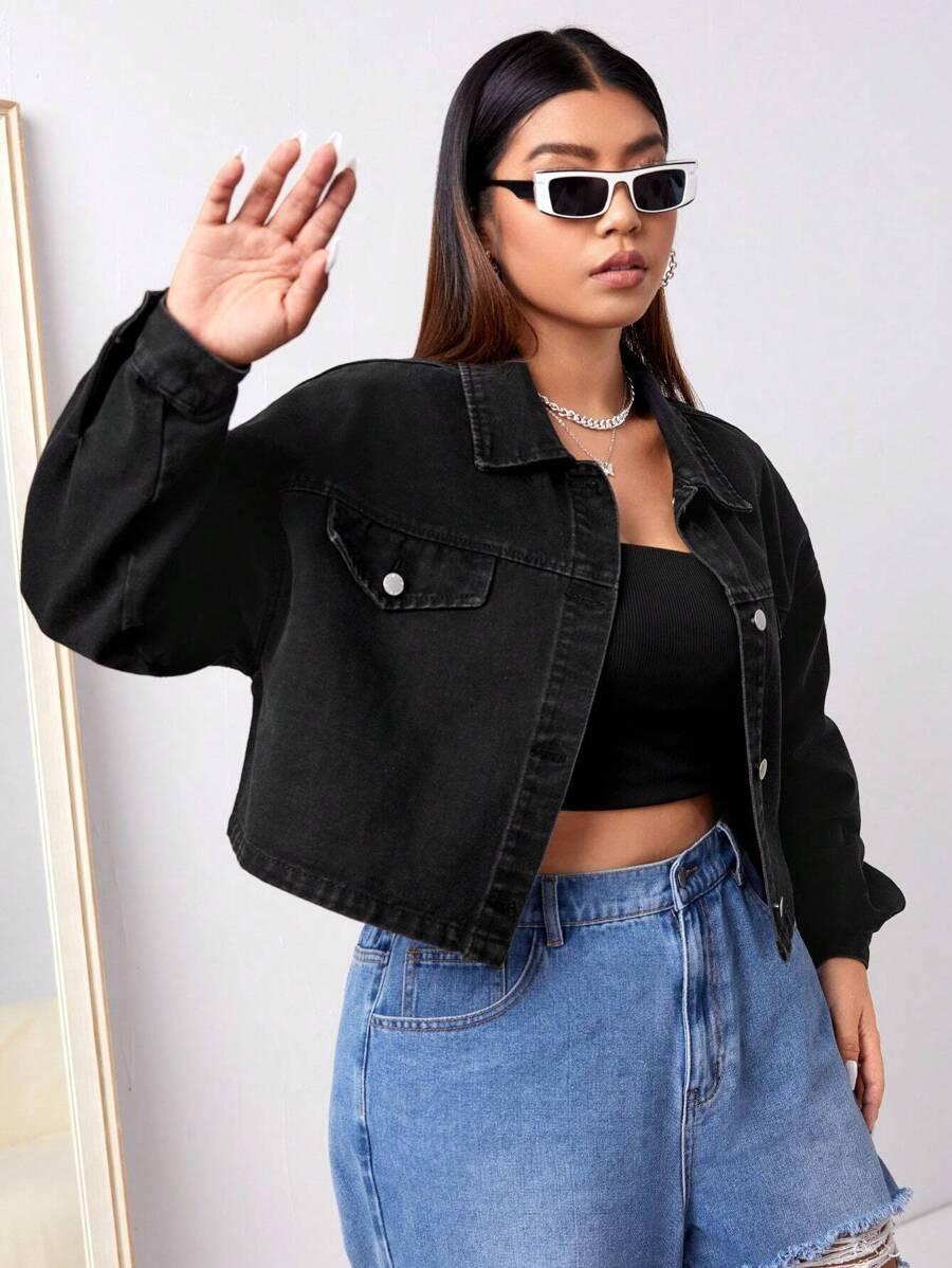 CZARNA KURTKA JEANS