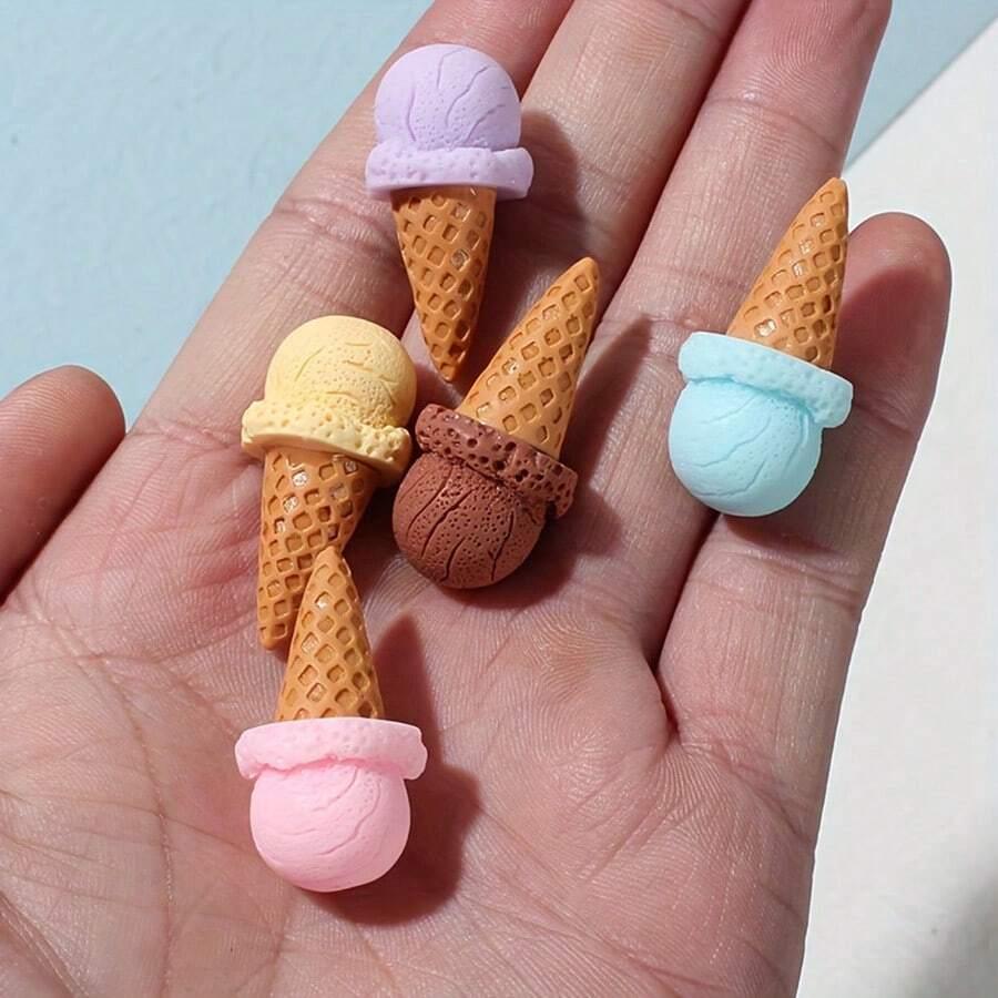 figurki z żywicy w kształcie lodów dekoracja diy 20 sztuk