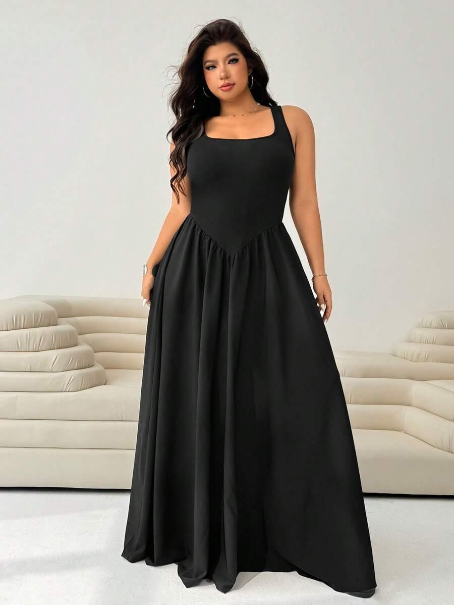 czarna maxi sukienka 