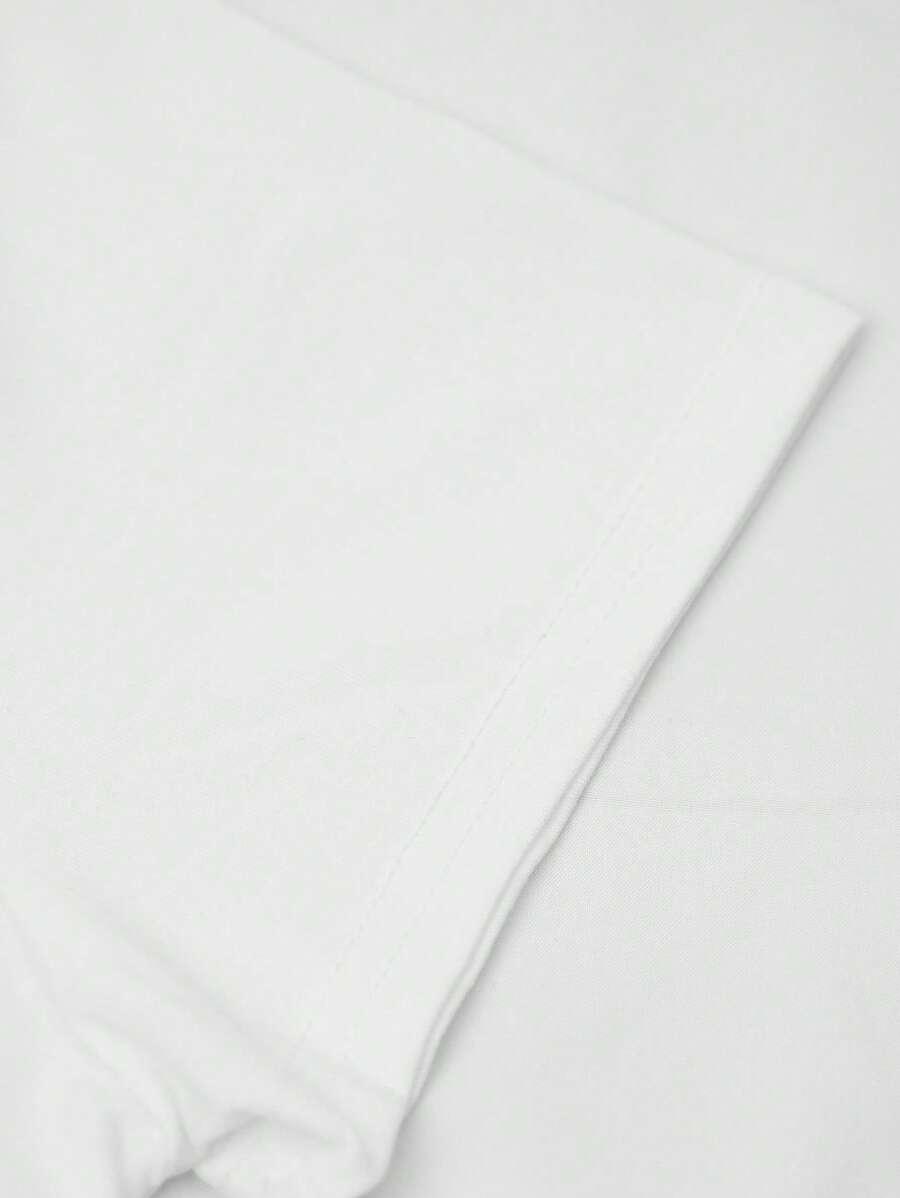 biały t-shirt z nadrukiem