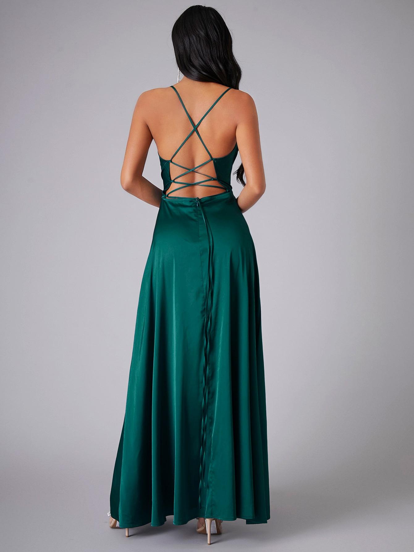KOKTAJLOWA MAXI GLAMOUR SUKIENKA Z ODKRYTYMI PLECAMI 