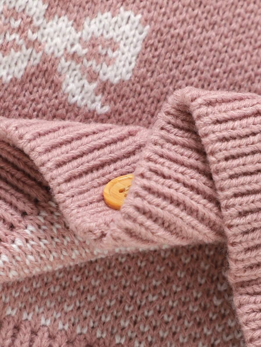 komplet niemowlęcy sweter spodnie wzór