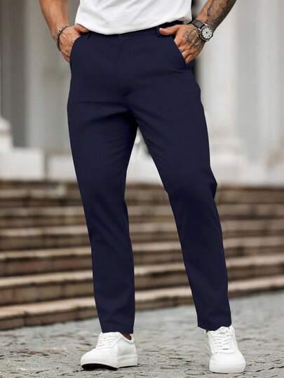 GRANATOWE SPODNIE JEANS 