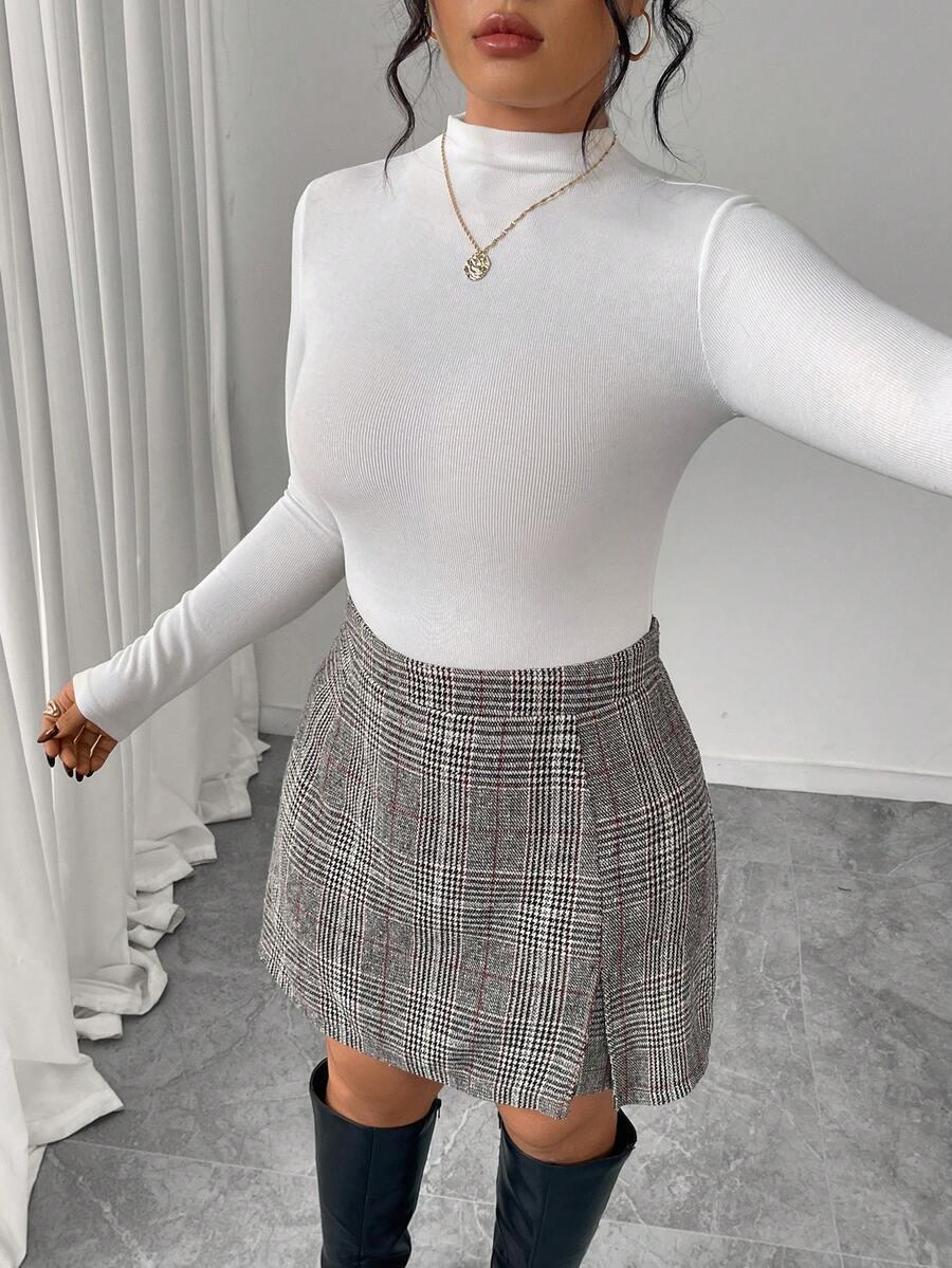 SZARA SPÓDNICA MINI
