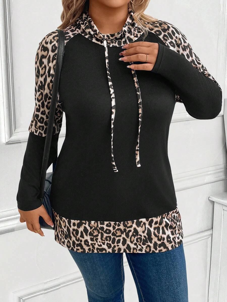 BLUZA ANIMAL PRINT ŁĄCZENIE