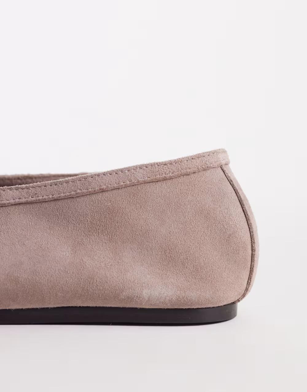 baleriny z regulowanym paskiem skóra naturalna