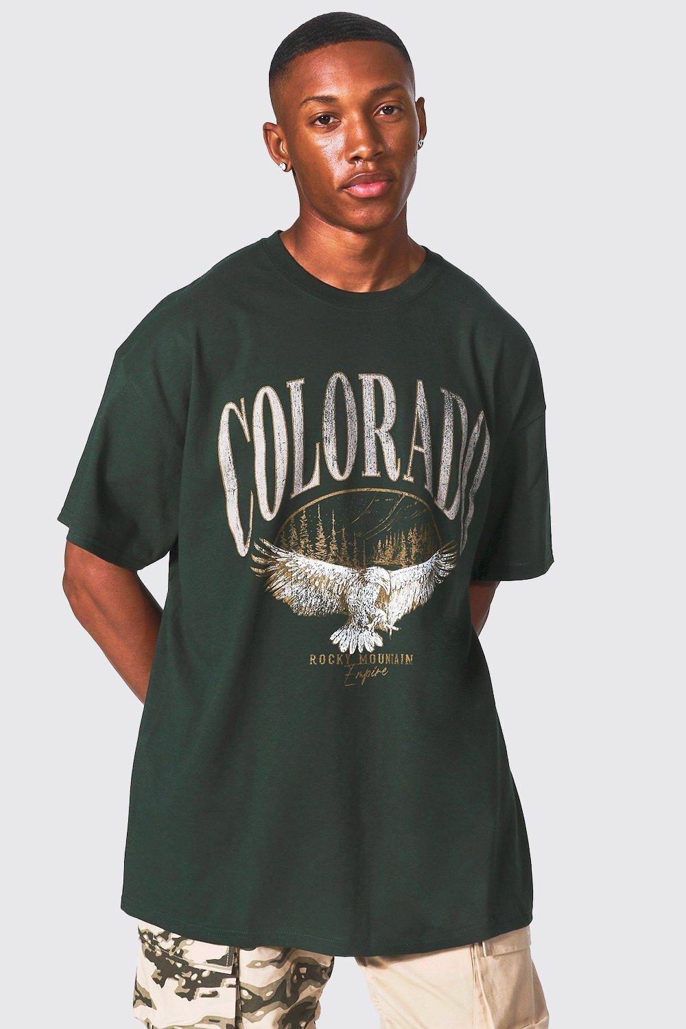 ZIELONY T-SHIRT NADRUK