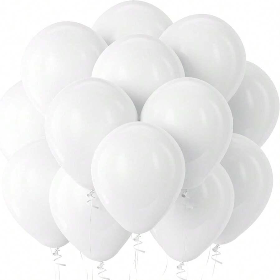 biały balon lateksowy 10szt.