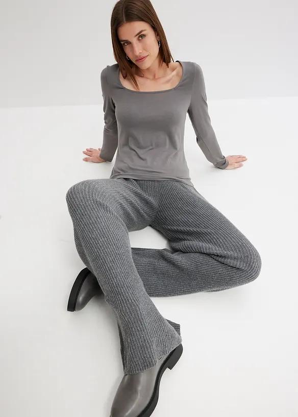 szare spodnie casual 