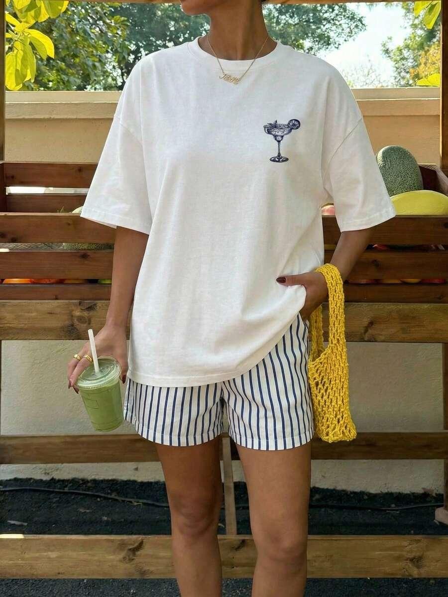T-SHIRT OVERSIZE NADRUK MARGARITA