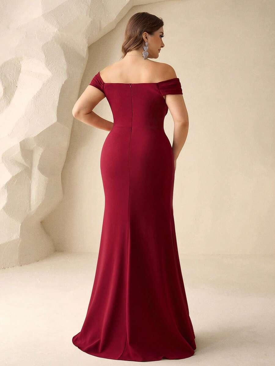 CZERWONA MAXI SUKIENKA