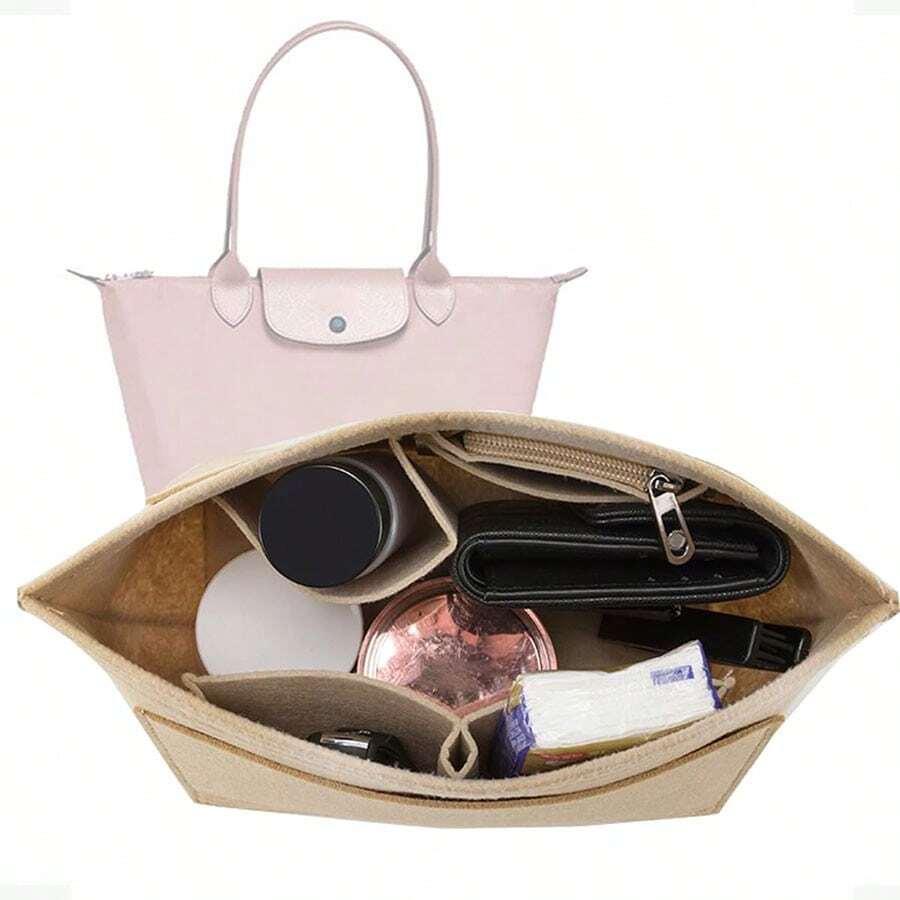 beżowy organizer do torebki
