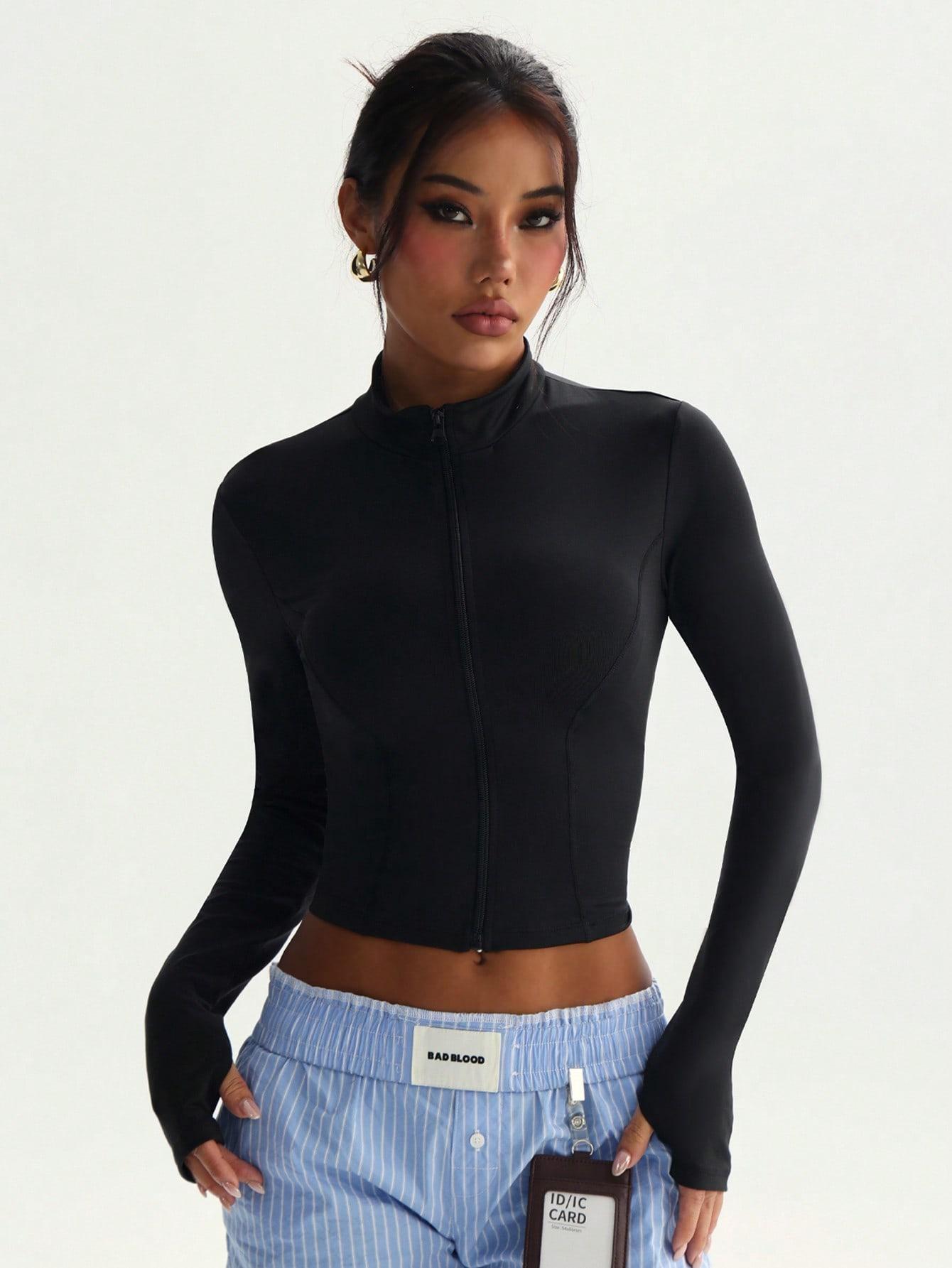CZARNA BLUZA ZAMEK