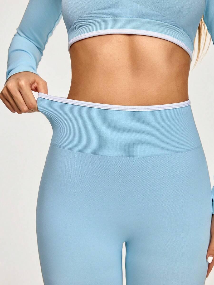 NIEBIESKIE LEGGINSY TOP ZESTAW