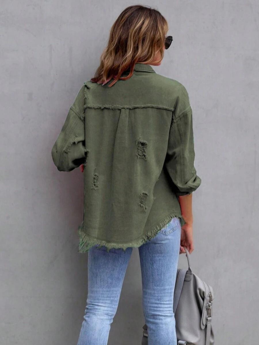 ZIELONA KURTKA JEANS
