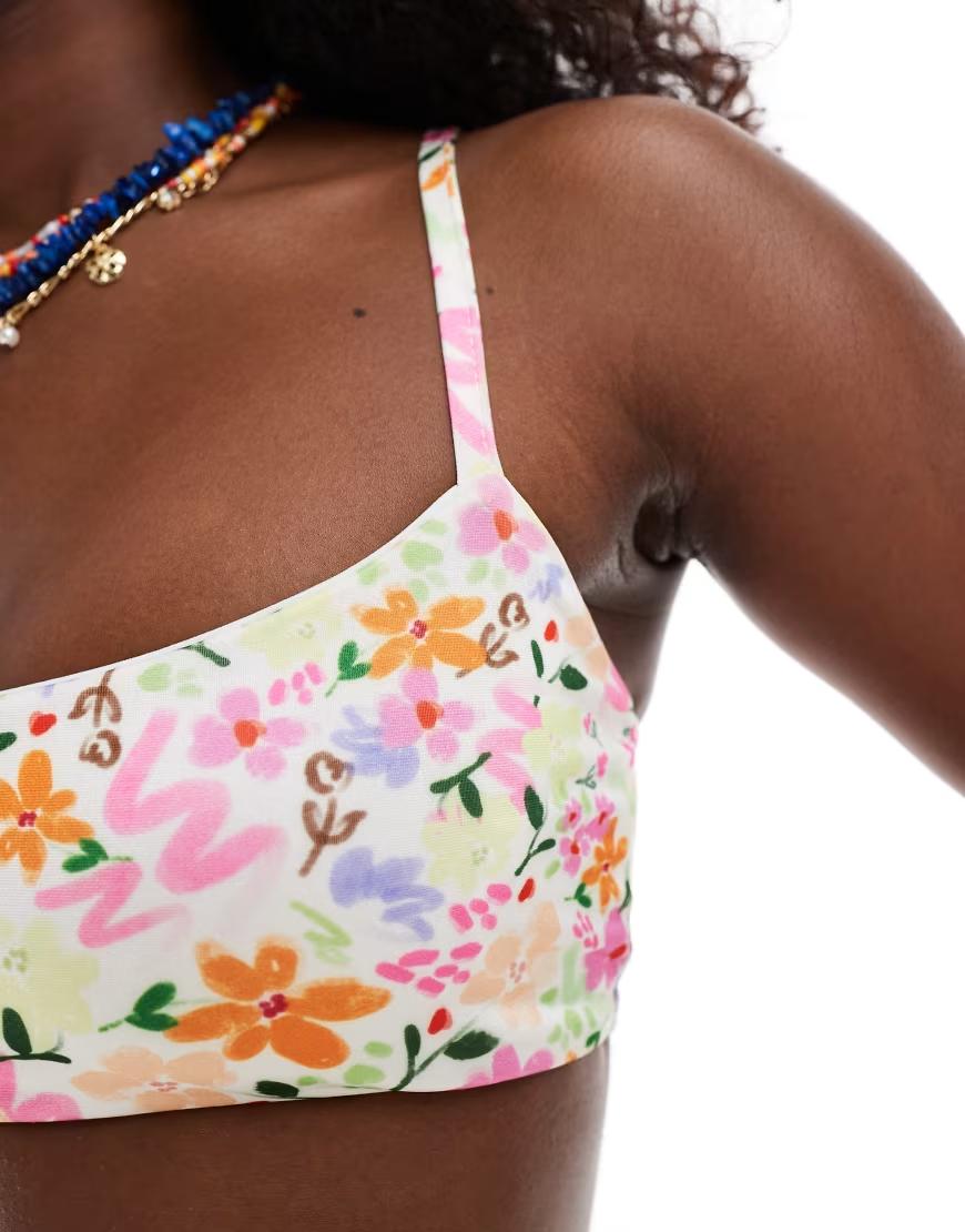 GÓRA OD BIKINI floral print