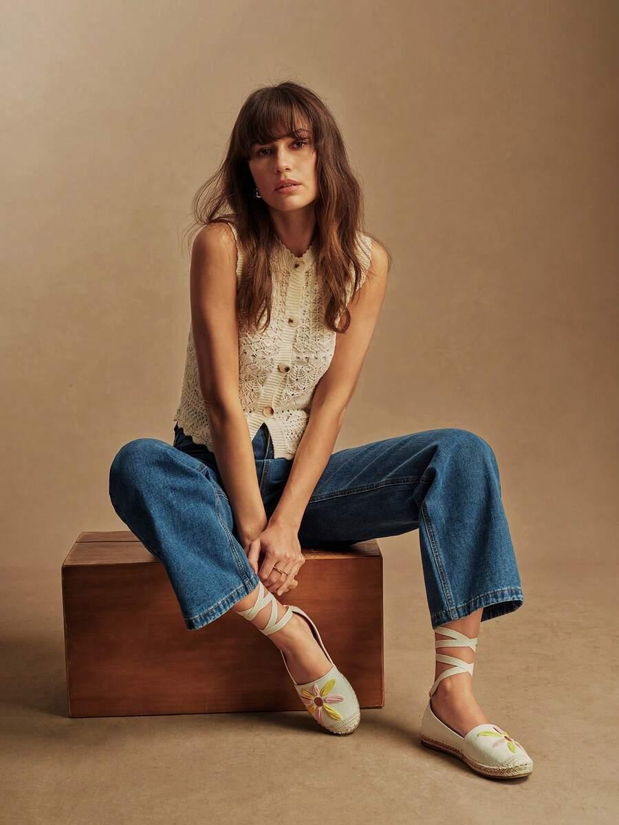 BUTY ESPADRYLE Z WIĄZANIEM