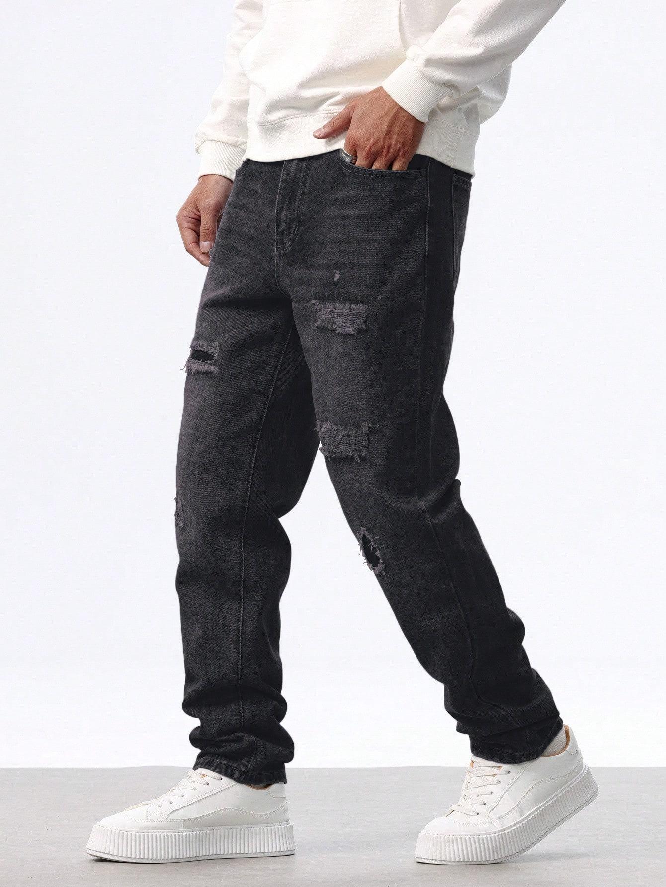 czarne jeansy casual