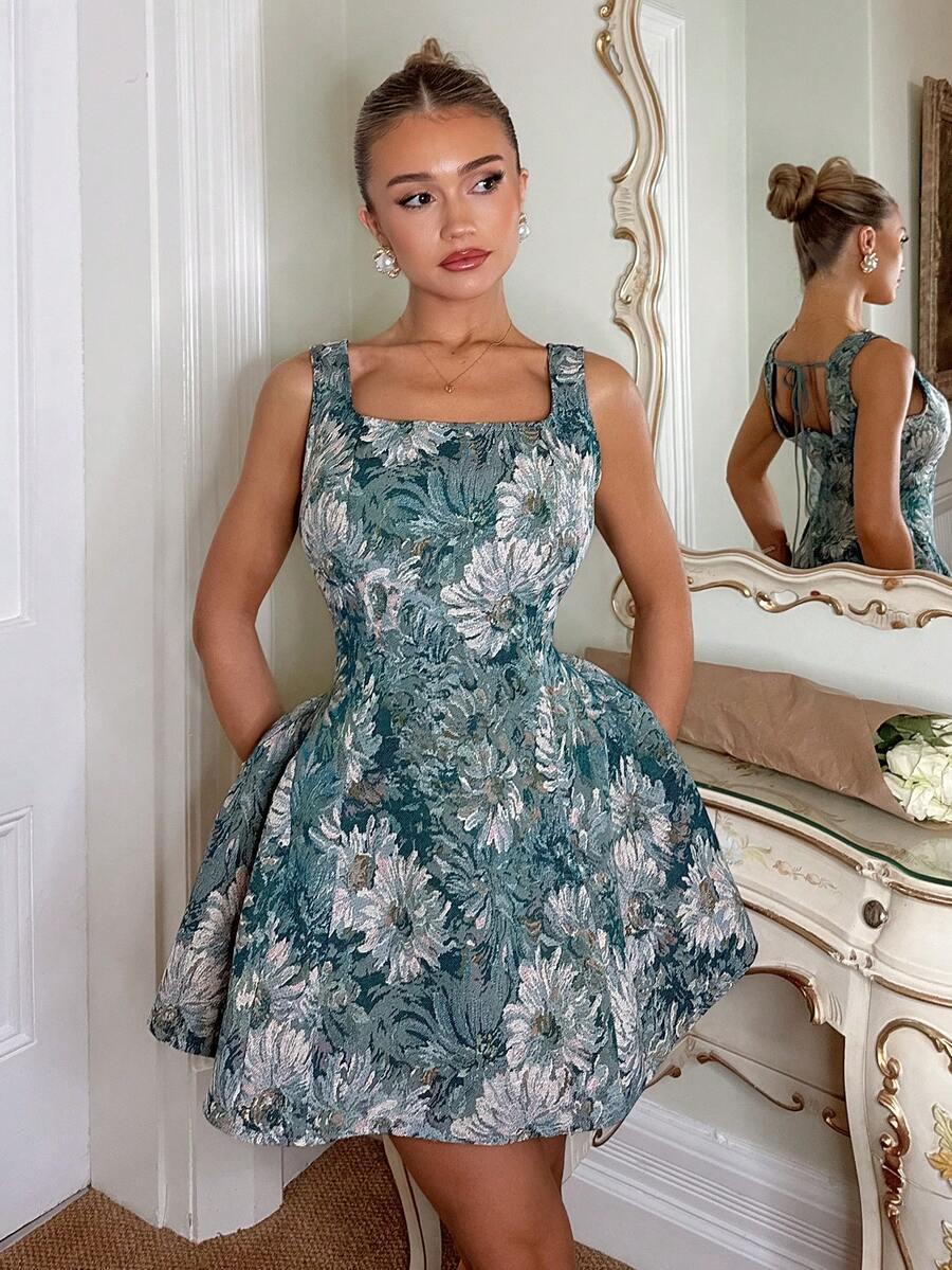 NIEBIESKA MINI SUKIENKA