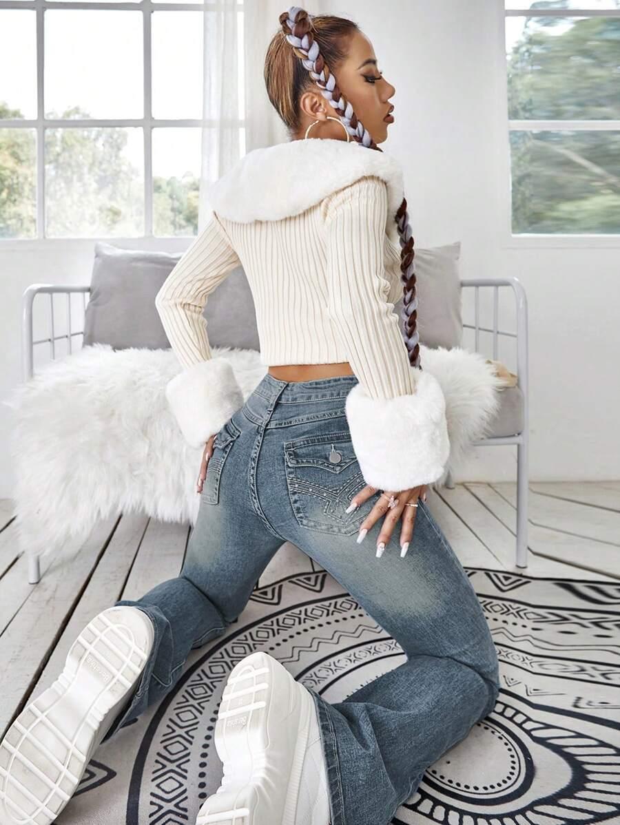 NIEBIESKIE SPODNIE JEANS