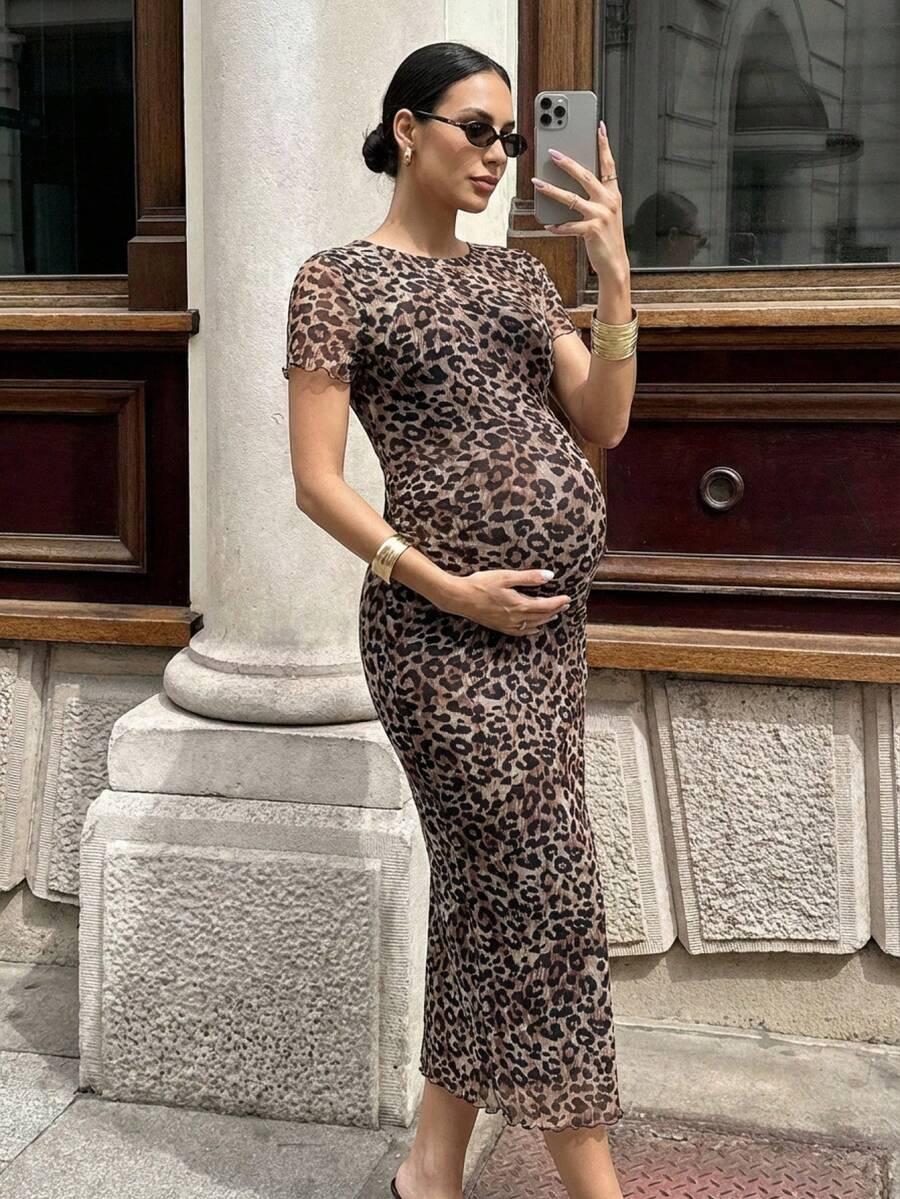 ciążowa sukienka animal print