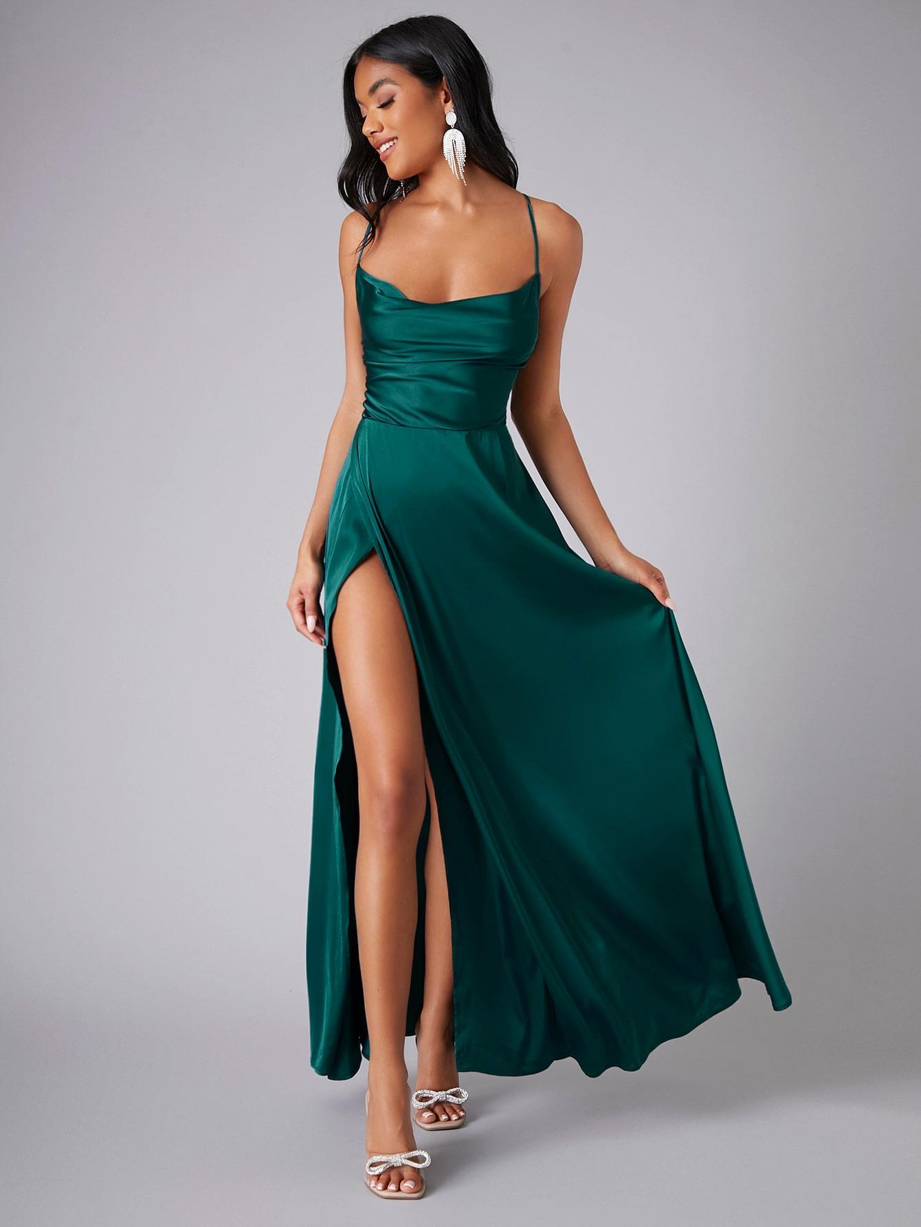 KOKTAJLOWA MAXI GLAMOUR SUKIENKA Z ODKRYTYMI PLECAMI 