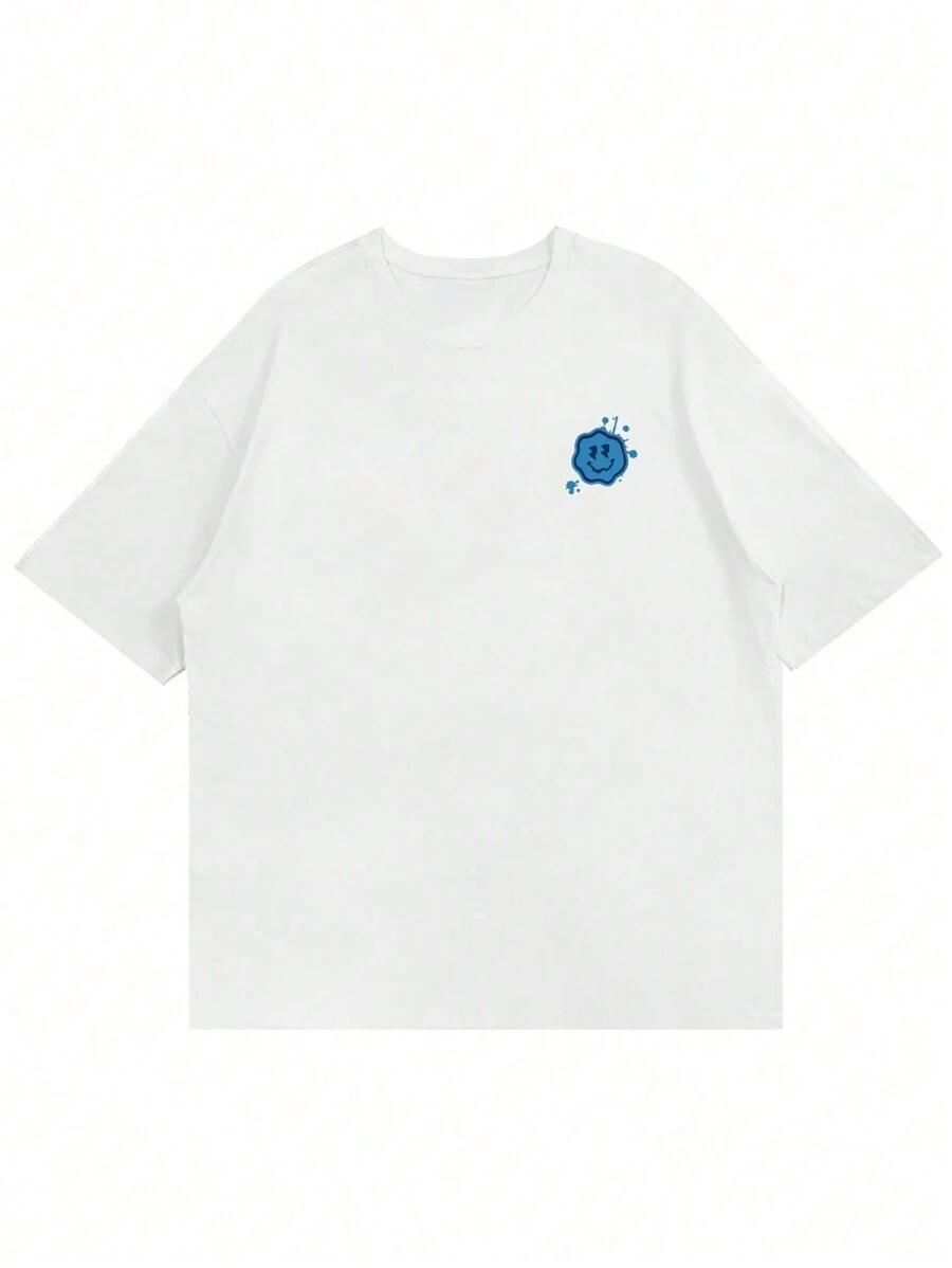 biały t-shirt print