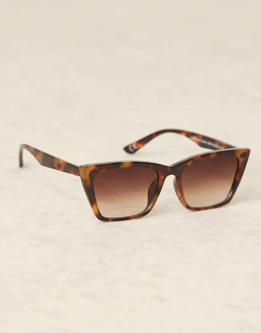 BRĄZOWE OKULARY PRZECIWSŁONECZNE CAT EYE