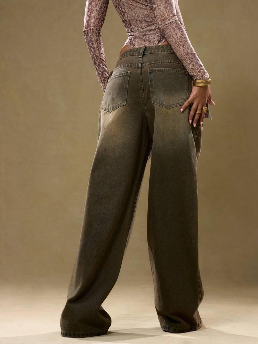 proste spodnie jeans 