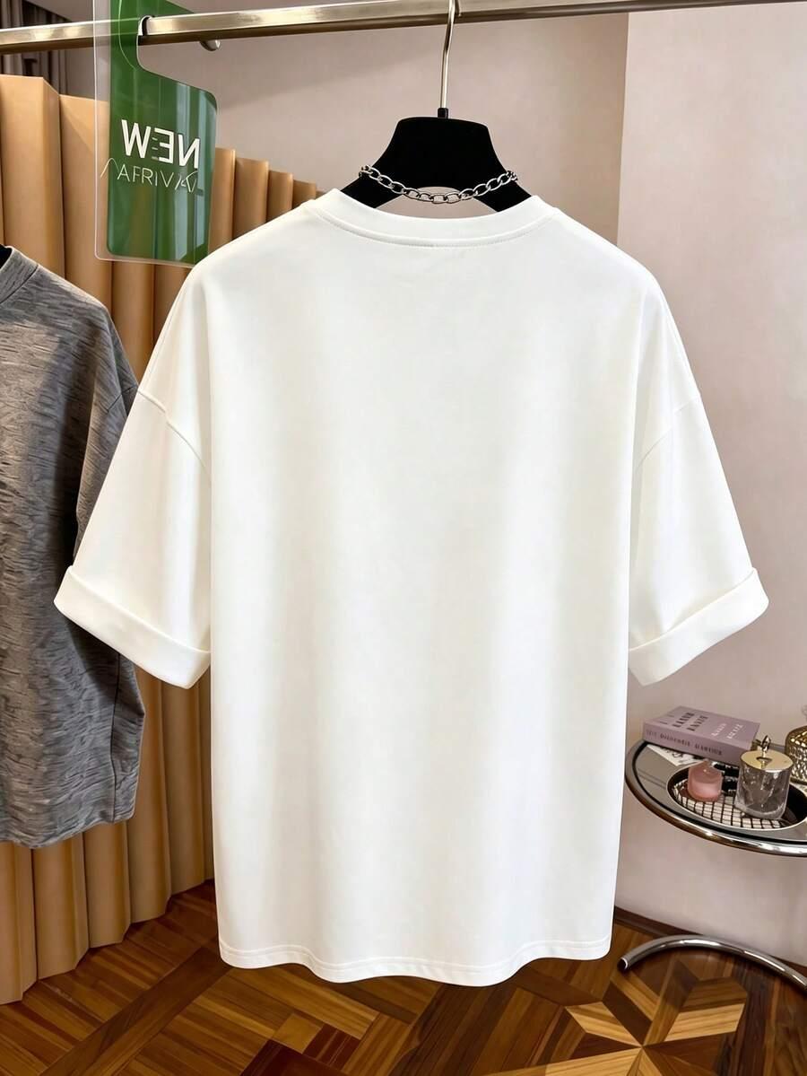 BIAŁY T-SHIRT PRINT