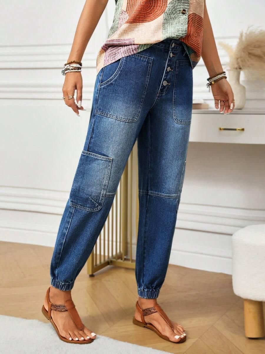 NIEBIESKIE SPODNIE JEANS
