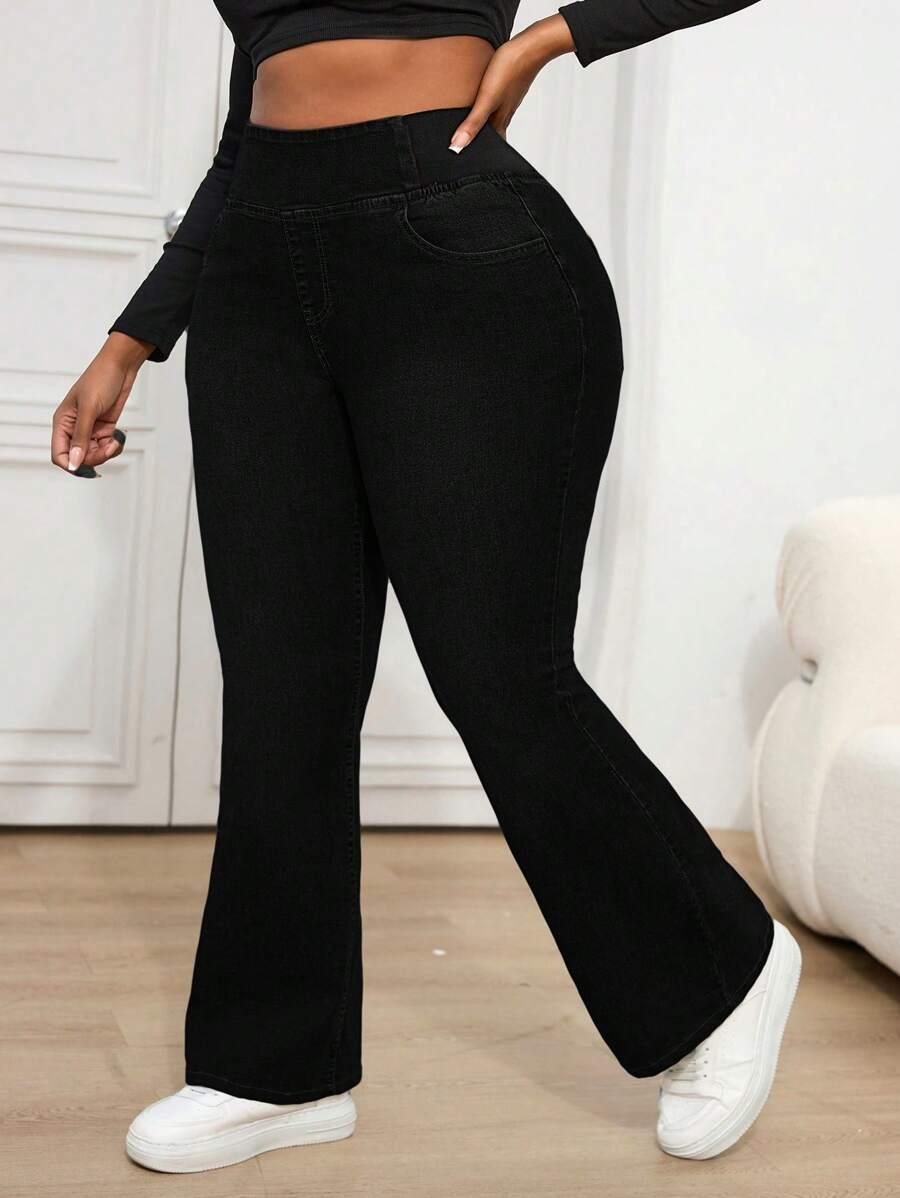 CZARNE SPODNIE JEANS 