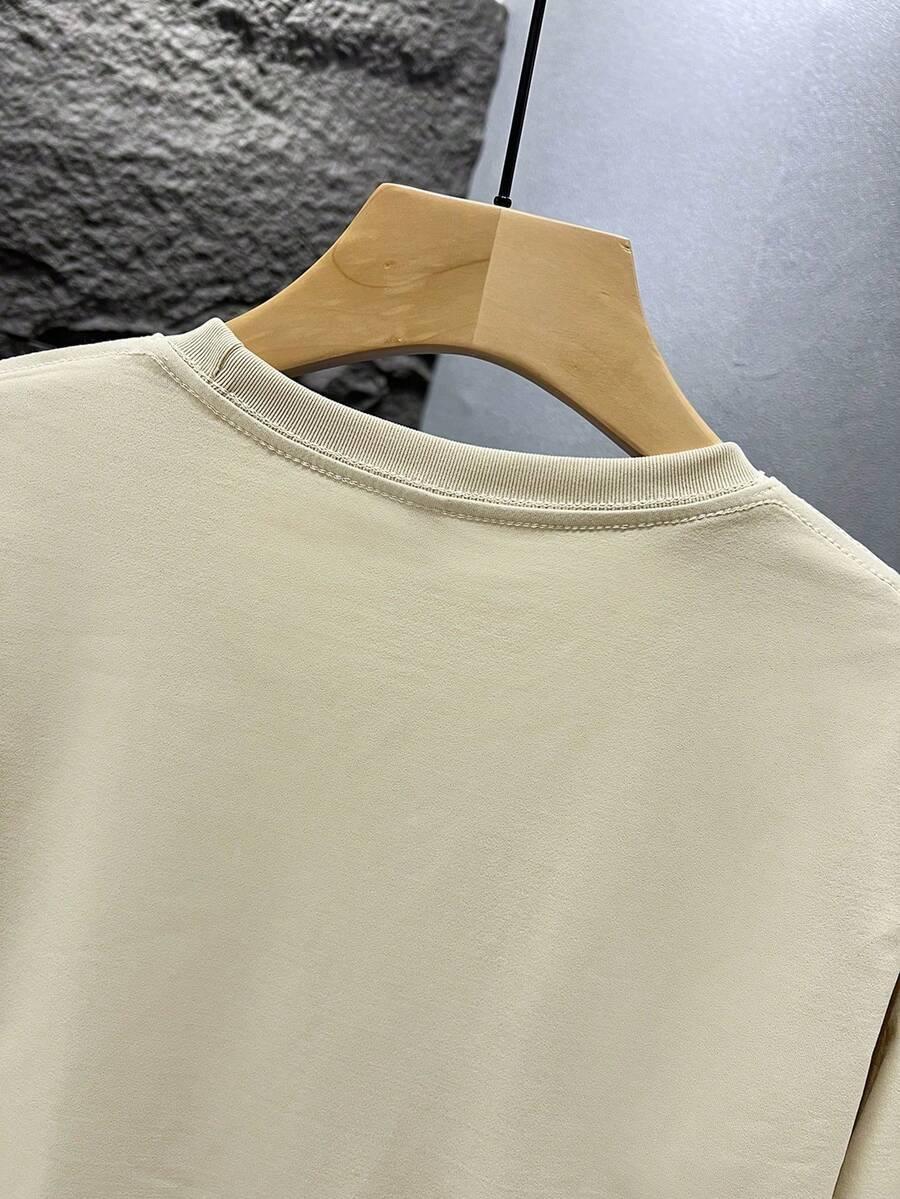 beżowy t-shirt krótki rękaw