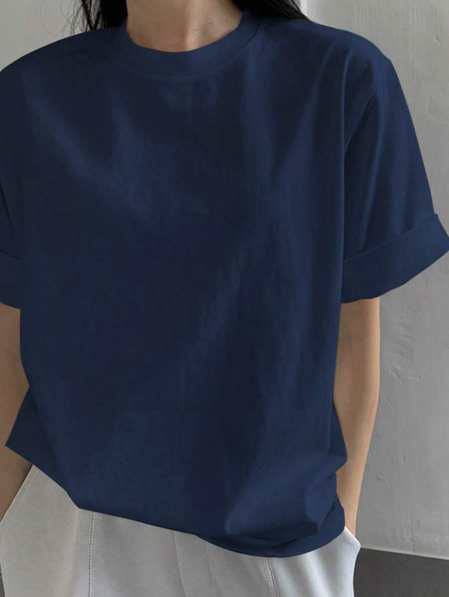 GRANATOWY T-SHIRT BASIC