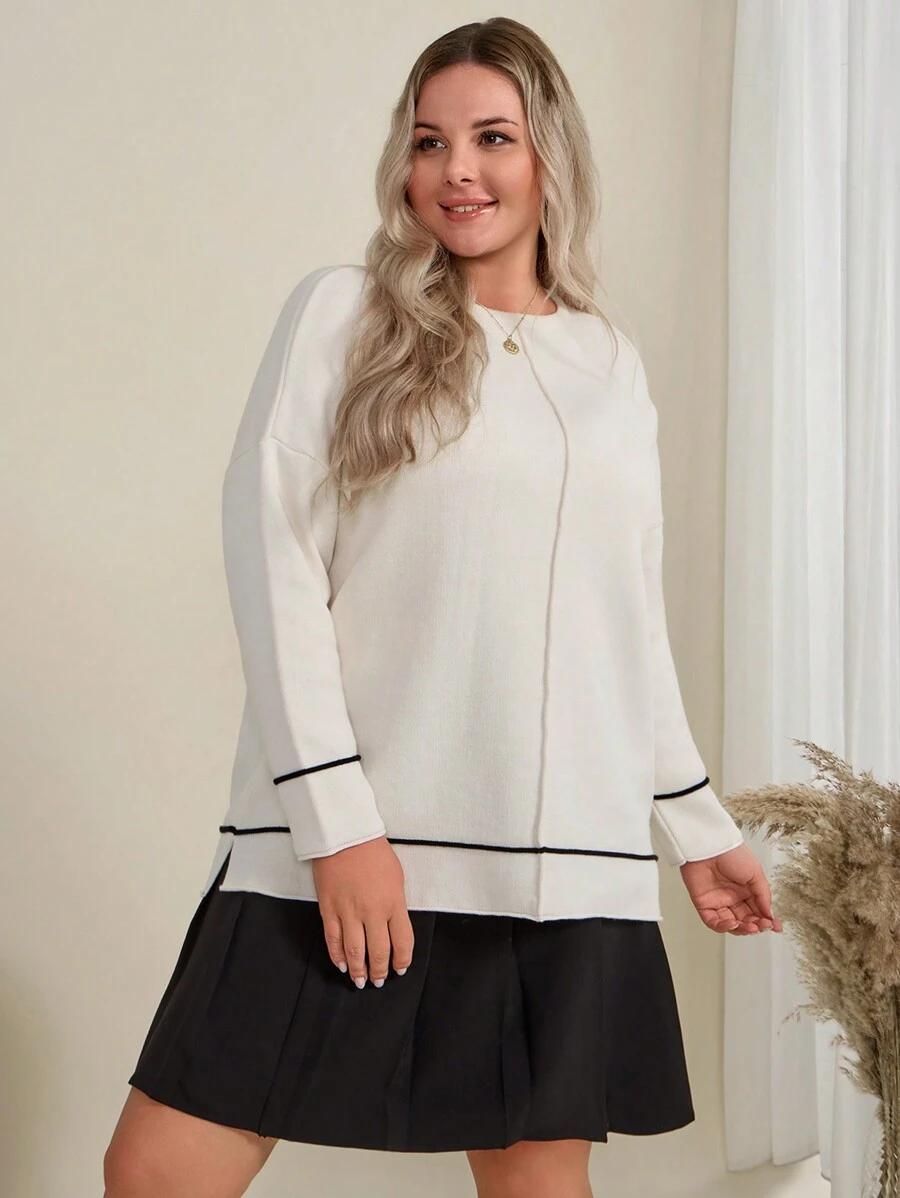 SWETER DZIANINOWY DAMSKI