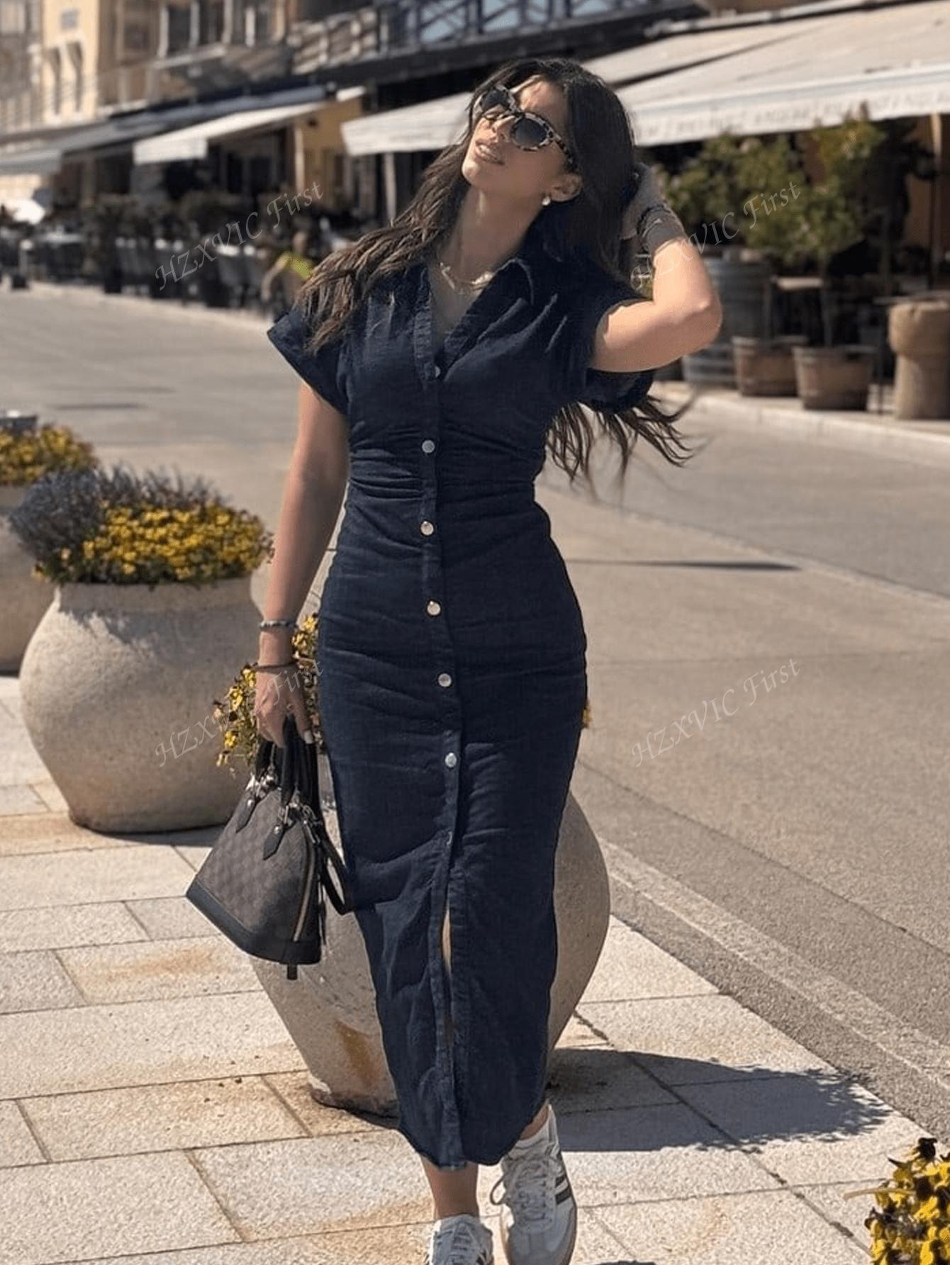 JEANSOWA MAXI Sukienka
