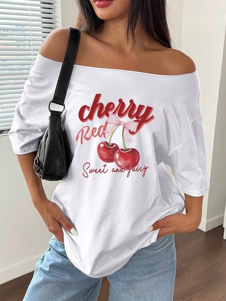 T-SHIRT OVERSIZE Z NADRUKIEM