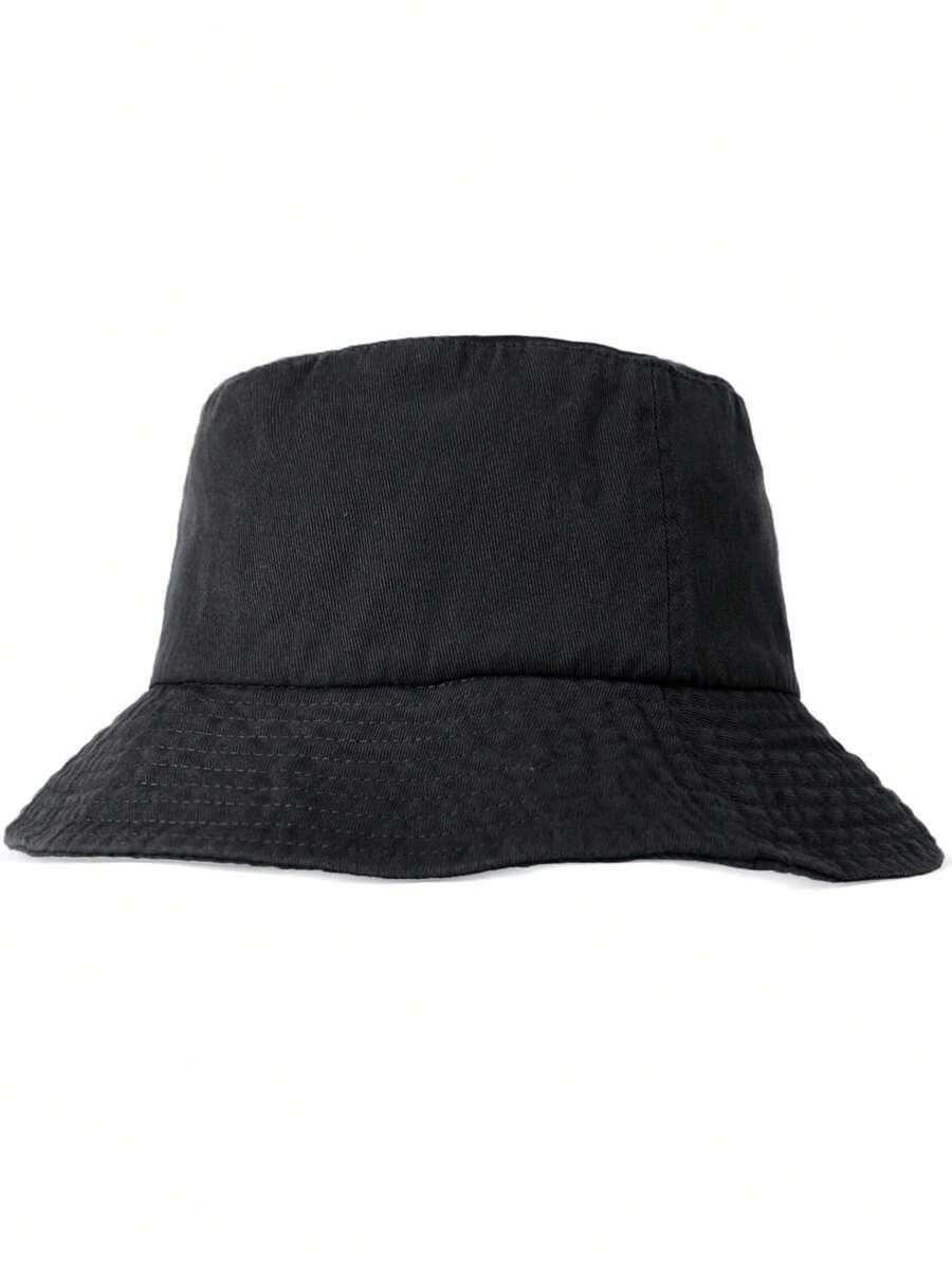 czarny kapelusz bucket