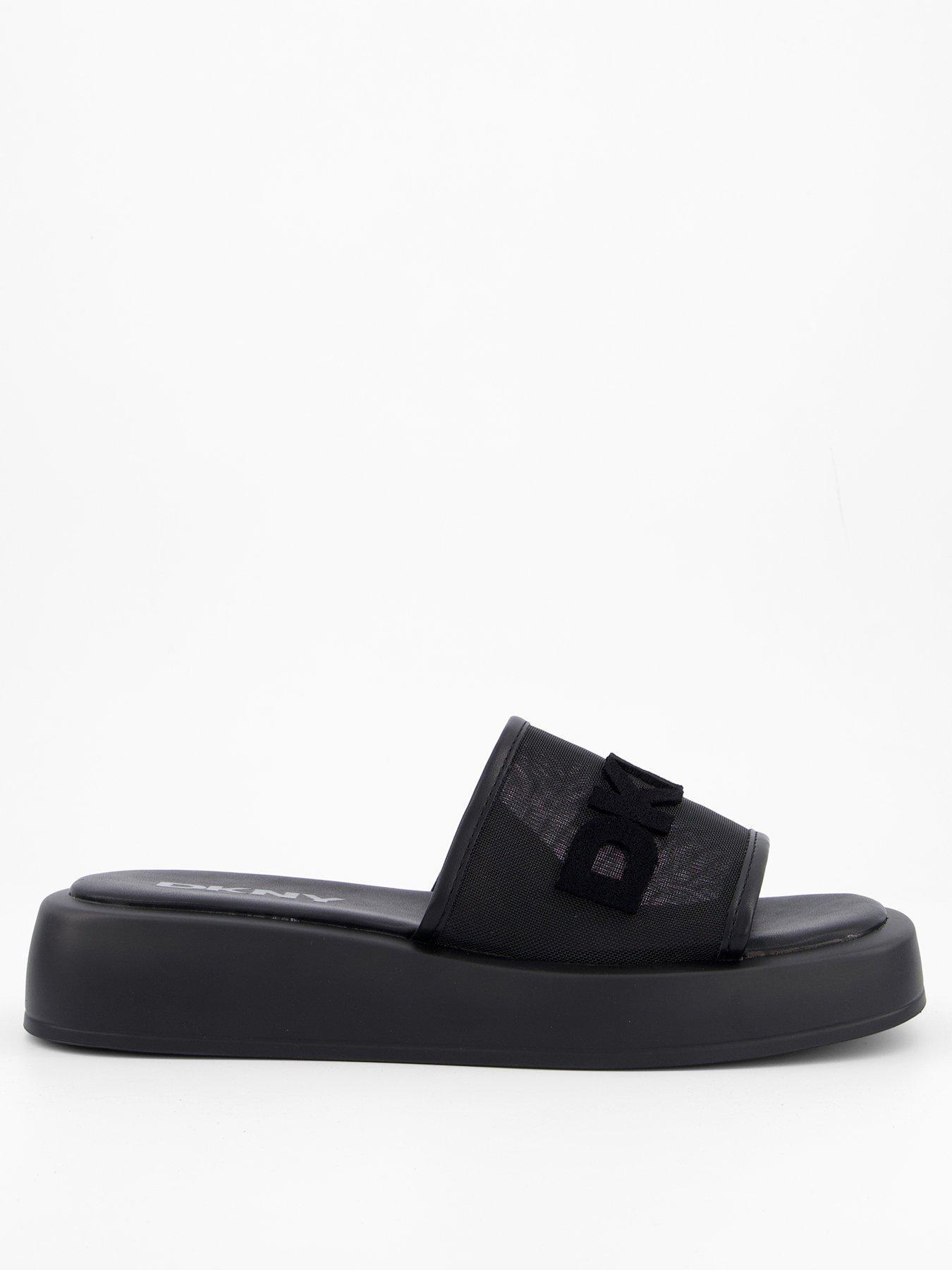 DKNY KLAPKI NA PLATFORMIE Z LOGO K2500541