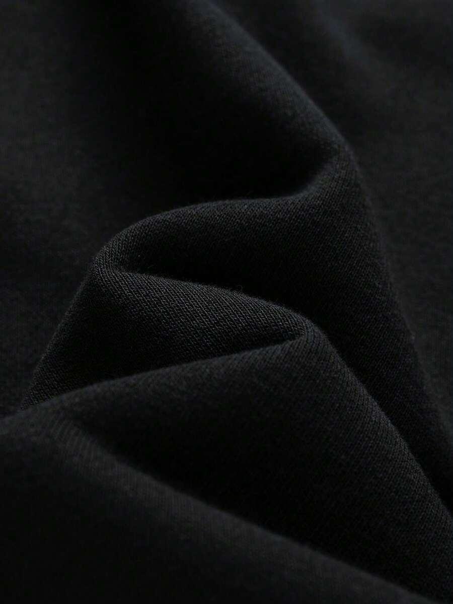 CZARNA BLUZA STÓJKA print
